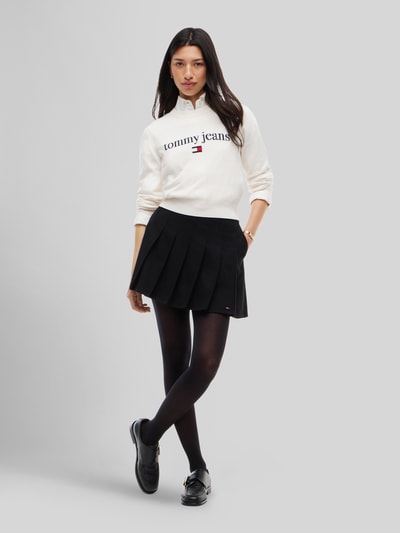 Tommy Jeans Regular Fit Pullover aus Baumwoll-Mix Weiss 1