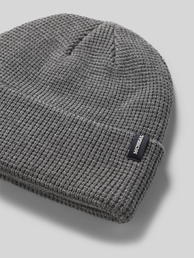 MCNEAL Czapka z mieszanki wiskozy z fakturowanym wzorem Jasnoszary melanż 2