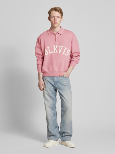 BLKVIS Gebreide pullover met polokraag Oudroze - 1