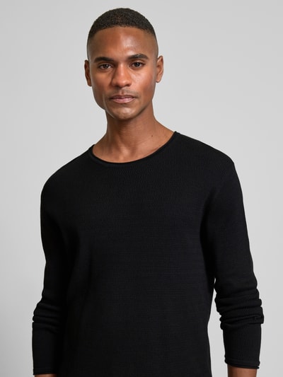 Tom Tailor Denim Regular fit pullover met structuurmotief Zwart - 3