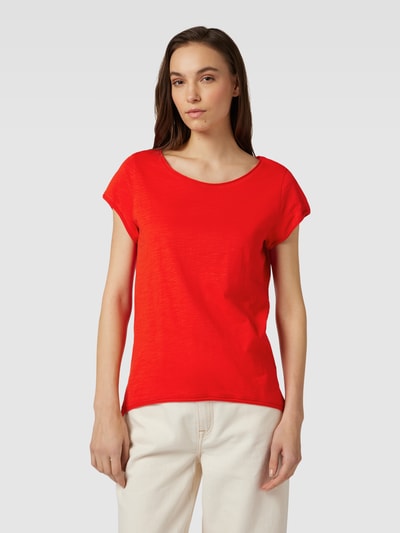 Esprit T-shirt met ronde hals en korte mouwen Rood - 4