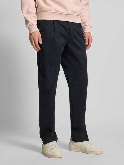 Replay Tapered Fit Chino mit Bundfalten Modell 'ADHANN' Marine 4