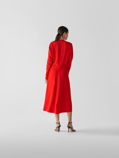 Victoria Beckham Midikleid mit Zierbesatz Rot 5