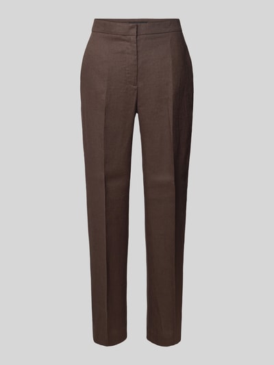 Mango Stoffhose mit Bundfalten Modell 'TEMPOLI' Dunkelbraun 2