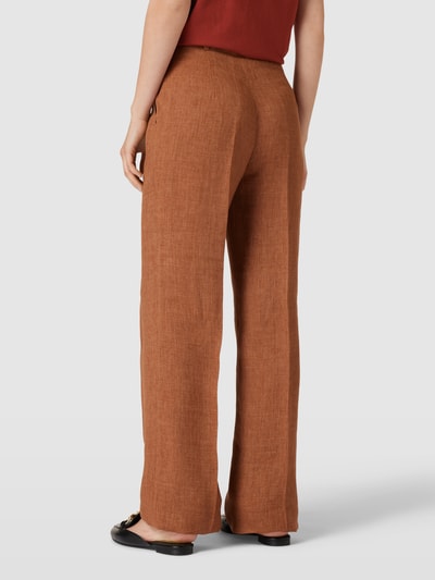 Max Mara Studio Broek met persplooien, model 'ALCANO' Terracotta - 5