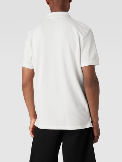 Tom Tailor Poloshirt met labelstitching, model 'PK Basic Zusatz' Offwhite - 5