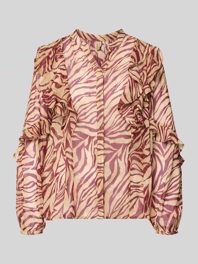 Soyaconcept Langarmbluse mit verdeckter Knopfleiste Modell 'VALBORG' Rot 2