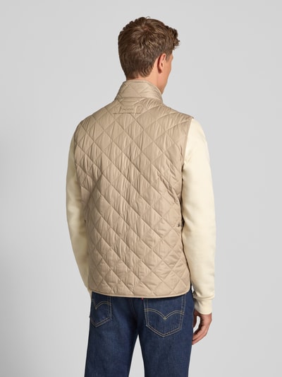 Barbour Regular Fit Steppweste mit Druckknöpfen Modell 'LOWERDALE GILET' Beige 5