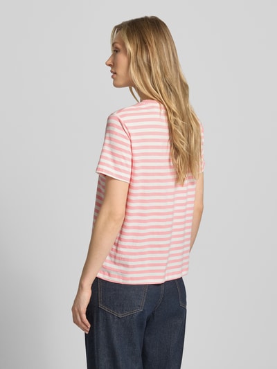 GANT T-Shirt mit Rundhalsausschnitt und Label-Stitching Hellrosa 5