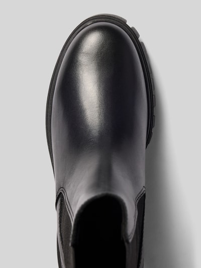 Produktfoto, schwarze glatte Chelseas aus echtem Leder mit Label-Prägung Modell 'Vala 5' von Marc O'Polo, Damen Chelseas