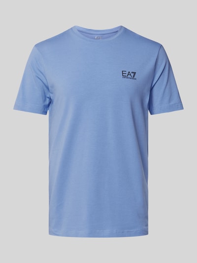 EA7 Emporio Armani T-shirt met labelprint Lichtblauw - 2