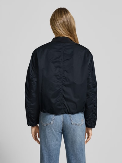 Amber & June Jas met opstaande kraag Marineblauw - 5