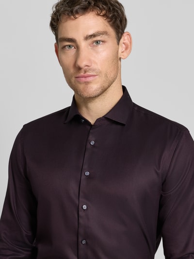 Jake*s Slim Fit Businesshemd aus Baumwolle mit Haifischkragen Pflaume 3