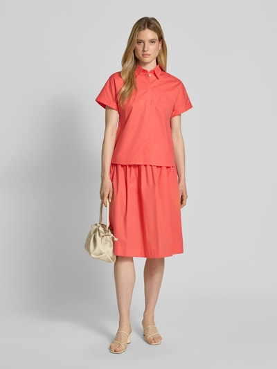 Marc Cain Knielanger Rock mit Label-Detail Koralle 1