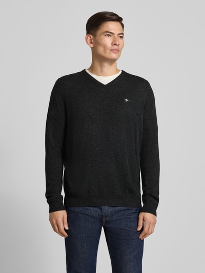 Fynch-Hatton Regular Fit Pullover Woll-Kaschmir-Mix Modell 'Merino' Anthrazit 4