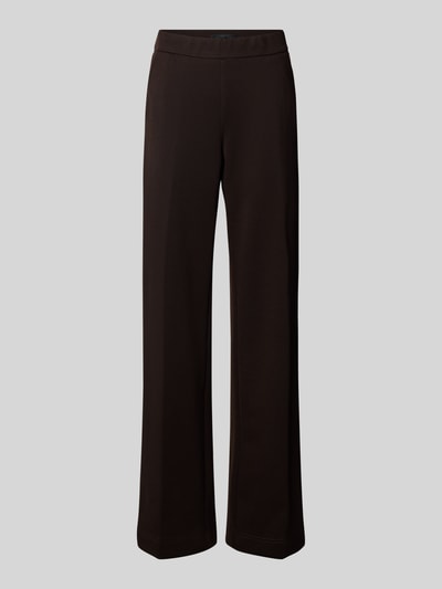 Angels Spodnie materiałowe z elastycznym pasem model ‘LIZ’ Ciemnobrązowy 2