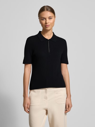 Marc Cain Sweter z dzianiny z domieszką kaszmiru Czarny 4