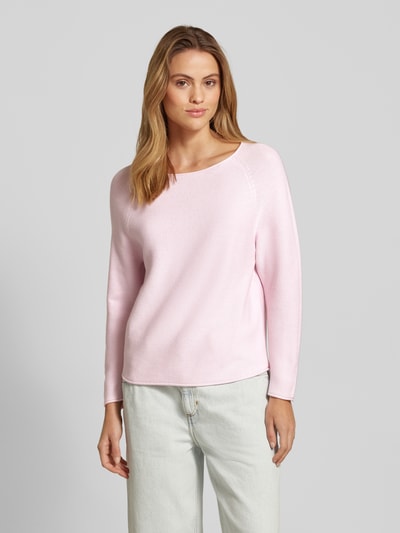 s.Oliver RED LABEL Regular Fit Strickpullover aus Baumwoll-Mix mit Raglanärmeln Rosa 4