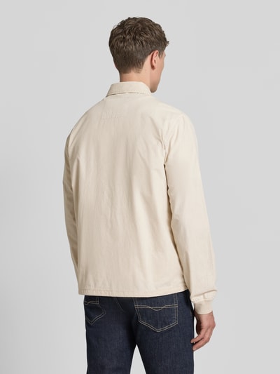 Fynch-Hatton Modern Fit Overshirt mit Label-Patch Modell 'Garmentdye' Offwhite 5