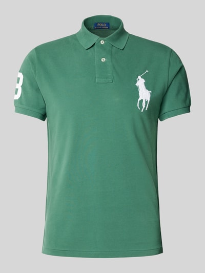 Polo Ralph Lauren Regular Fit Poloshirt mit Label-Stitching Gruen 2