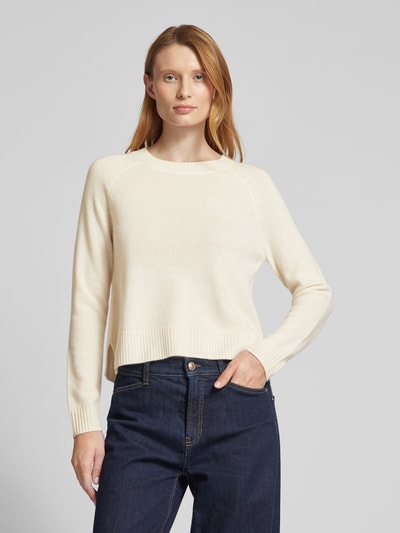 Weekend Max Mara Kaschmirstrickpullover mit Rundhalsausschnitt Modell 'TAGO' Ecru 4