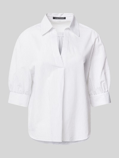 Luisa Cerano Bluzka o kroju regular fit z dekoltem w serek Złamany biały 2