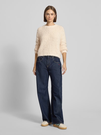 Noisy May Strickpullover aus Effektgarn Modell 'SASSY' Ecru 1