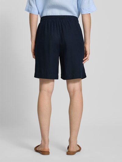 FREE/QUENT Relaxed Fit Leinenbermudas mit Tunnelzug Modell 'Lava' Dunkelblau 5