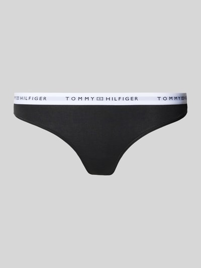 TOMMY HILFIGER Stringi z mieszanki bawełny Czarny 1