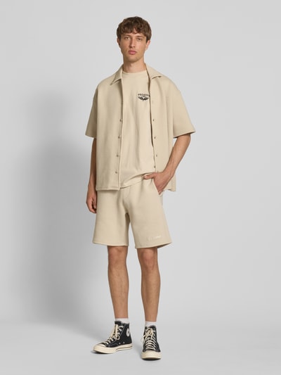 Pegador Sweatshorts mit Strukturmuster Beige 1