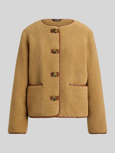 Lauren Ralph Lauren Teddyjacke mit kontrastierenden Paspeln Camel 2