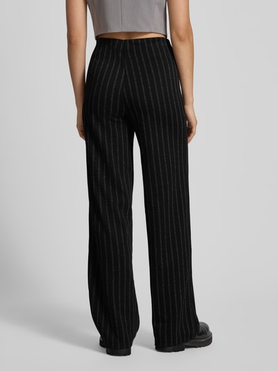 Pieces Regular fit wijde broek met viscose, model 'JIANNAH' Zwart - 5