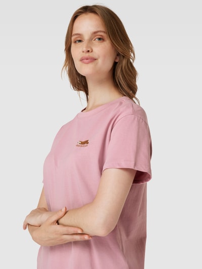 Jake*s Casual T-shirt van katoen met statementprint Roze - 3