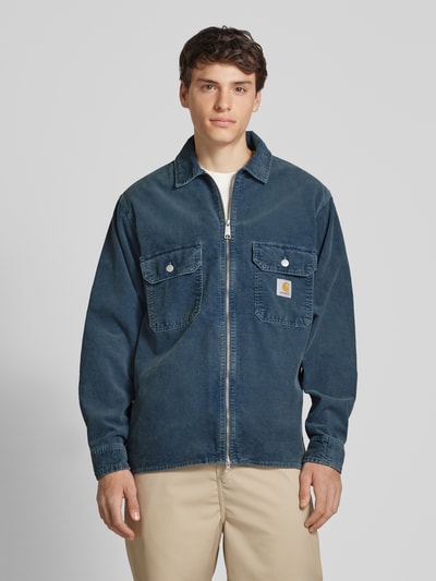 Carhartt Work In Progress Cordjacke mit Zweiwege-Reißverschluss Modell 'REYNOLD' Dunkelblau 4