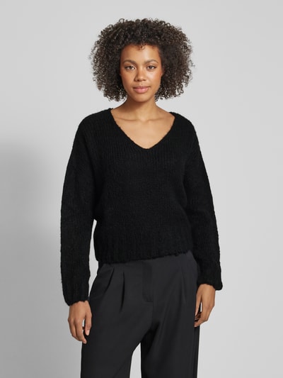 Rich & Royal Strickpullover mit V-Ausschnitt Black 4