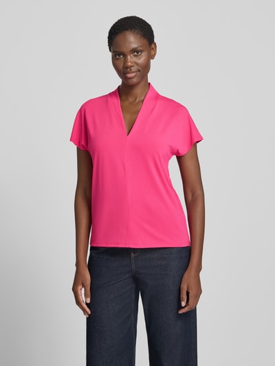 FREE/QUENT Regular Fit Bluse mit V-Ausschnitt Modell 'Yrsa' Pink 4