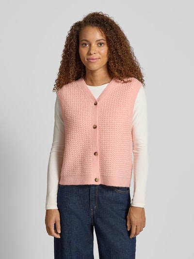 Marc O'Polo Denim Regular Fit Strickweste aus Woll-Mix Rose 4