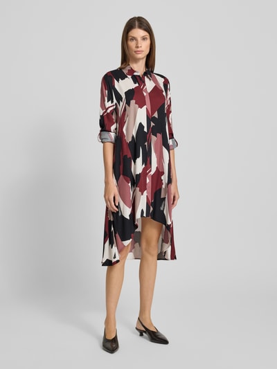 Apricot Sukienka koszulowa z krytą listwą guzikową Bordowy 1