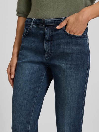 Brax Flared fit jeans met tailleband, model 'Mary' Donkerblauw - 3