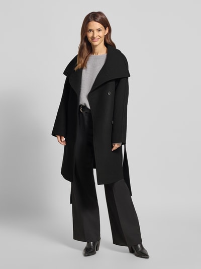 Calvin Klein Womenswear Płaszcz wełniany ze stójką Czarny 1