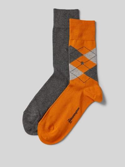 Burlington Socken mit Label-Detail im 2er-Pack Orange 1