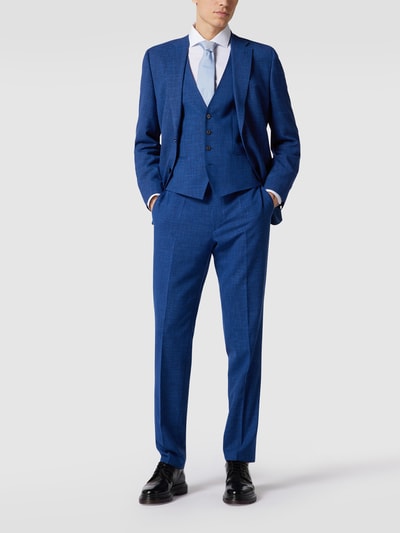 BOSS Regular fit pantalon met wol, model 'Leon' Blauw - 1