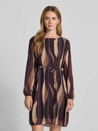 ZABAIONE Minikleid mit Bindegürtel Modell 'Sa44raa' Mittelbraun 4