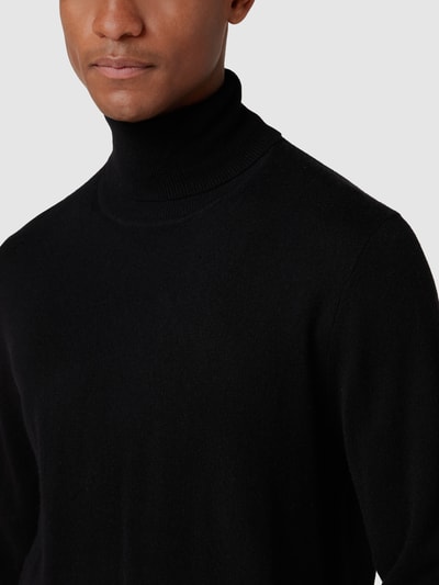 MCNEAL Rollkragenpullover mit gerippten Abschlüssen Black 3