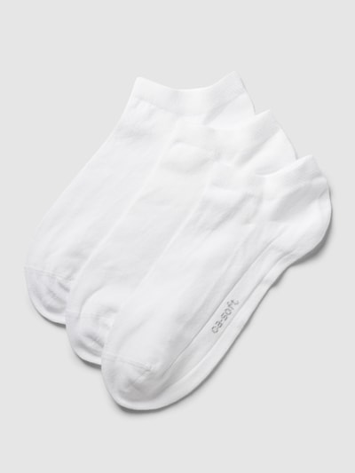 camano Socken mit elastischem Bündchen im 3er-Pack Weiss 1