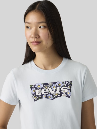 Levi's® T-shirt z nadrukiem z logo Jasnoniebieski 3