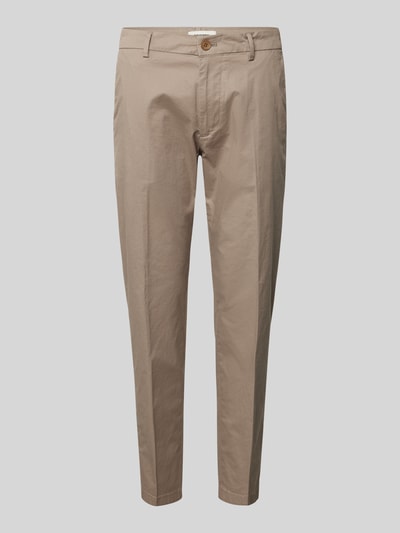 Drykorn Chino met persplooien, model 'AJEND' Beige - 2