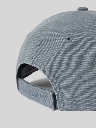 Produktfoto, Czapka z daszkiem Cap mit Label-Detail von Carhartt Work In Progress z bawełny, daszek, regulowany rzep, detal z logo, kolor szary, tekstura materiału