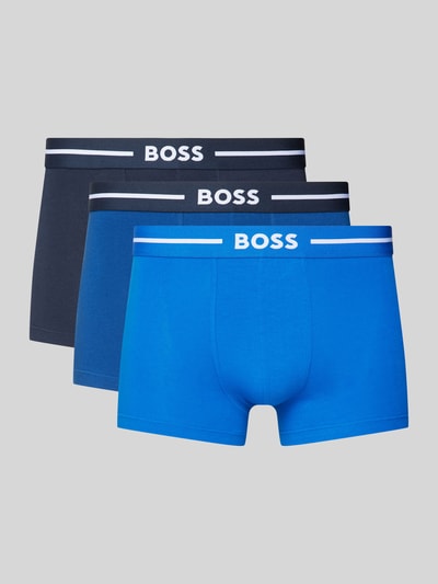 BOSS Trunks mit elastischem Label-Bund im 3er-Pack Marine 1