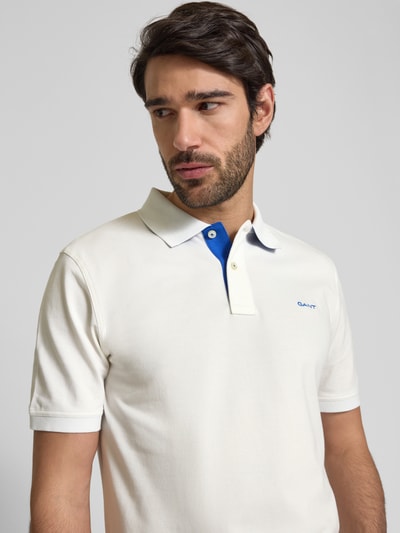 Gant Regular Fit Poloshirt mit Label-Stitching Offwhite 3